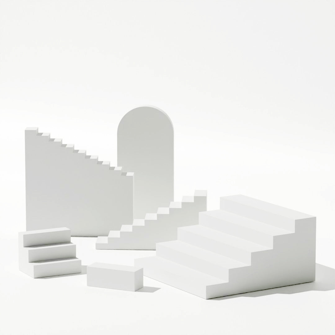 Plastic Staircase Prop Block Set - Mixed (Set of 6)